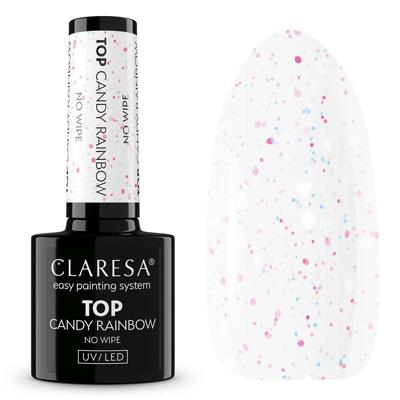 Claresa top coat no wipe candy rainbow 5ml Claresa top coat no wipe candy rainbow 5ml