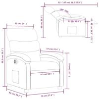 Fauteuil verstelbaar elektrisch stof donkergroen - thumbnail