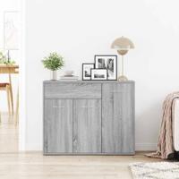 Dressoir 88x30x70 cm bewerkt hout grijs sonoma eikenkleurig - thumbnail