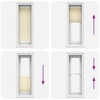 Pliss rolgordijn 50x150 cm stofbreedte 49,4 cm polyester crme - thumbnail