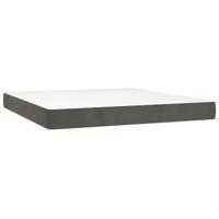 Boxspring met matras fluweel donkergrijs 180x200 cm - thumbnail