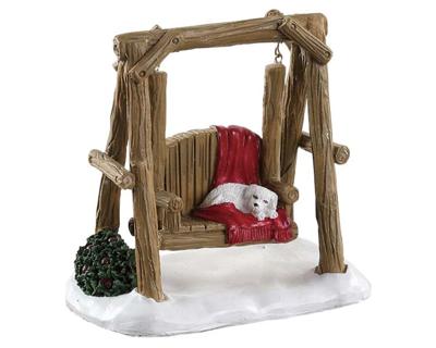 Lemax rustic log swing kerstdorp accessoire Vail Village 2018