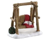 Lemax rustic log swing kerstdorp accessoire Vail Village 2018 - thumbnail