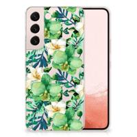 Samsung Galaxy S22 | TPU Case | Orchidee Groen - thumbnail