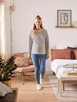 Naadloze zwangerschapstregging met jeanseffect licht denim - thumbnail