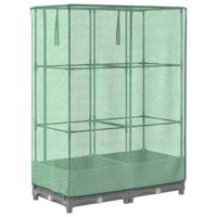 Plantenbak verhoogd met kashoes 80x40x123 cm rattanlook - thumbnail