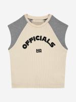 Nik&Nik zomer rib top meisjes - taupe / grijs - Officials - thumbnail