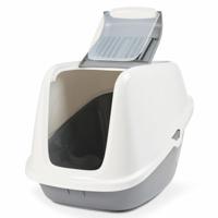 SAVIC KATTENBAK NESTOR GIANT WIT / LICHTGRIJS 75,5X56X55,5 CM - thumbnail