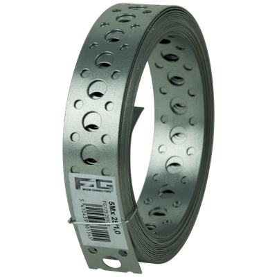 pgb-Europe FG | Gaatjesband recht 5m 25x1 Zn FG017500125105 | 10 stuks