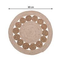 Vloerkleed gevlochten rond Ø80cm - thumbnail