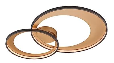 Trio Mat zwarte plafondlampGranada 85cm zwart met goud - 673890232