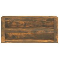 Schoenenrek 100x35x45 cm bewerkt hout gerookt eikenkleurig - thumbnail