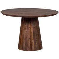 WOOOD Ronde Eettafel 'Limit' Mangohout, 130cm, kleur walnoot - thumbnail