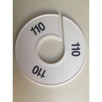 Maatring 11 cm wit/zwart 110 - thumbnail