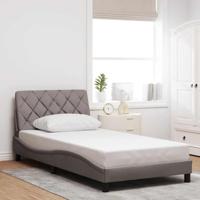 Bedframe zonder matras 100x200 cm stof taupe - thumbnail