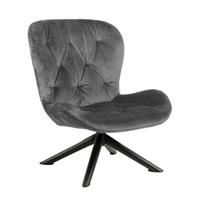 Bendt Fauteuil 'Olle' Velvet, kleur Dark Grey - thumbnail
