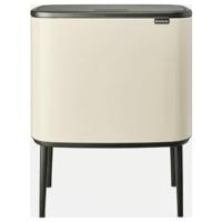 Brabantia bo touch bin 11+23 liter soft beige - thumbnail