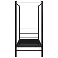 Hemelbedframe metaal zwart 90x200 cm - thumbnail