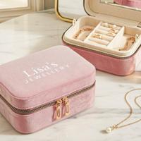 Gepersonaliseerde sieradendoos - Rechthoek - Roze - thumbnail