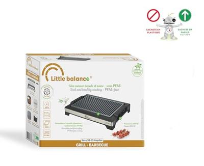 LITTLE BALANCE Elektrische Barbecue - Easy Nopifas - Kookoppervlak 38 x 25 cm - PFAS-vrije microkeramische coating - 2000W LITTLE BALANCE Elektrische Barbecue - Easy Nopifas - Kookoppervlak 38 x 25 cm - PFAS-vrije microkeramische coating - 2000W