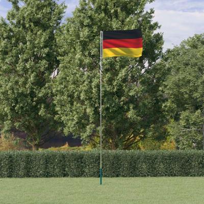 VidaXL Vlag met vlaggenmast duitsland 5,5 m aluminium VidaXL Vlag met vlaggenmast duitsland 5,5 m aluminium