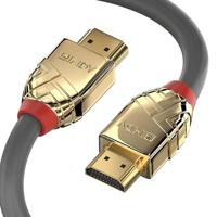 Lindy 37866 10m HDMI Type A (Standard) HDMI Type A (Standard) Goud, Grijs HDMI kabel - thumbnail