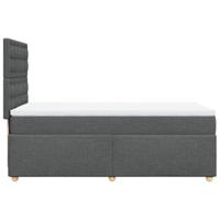 Boxspring met matras stof donkergrijs 100x200 cm - thumbnail