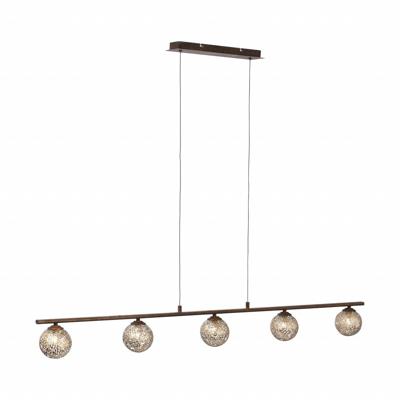 Paul Neuhaus Hanglamp Greta 5 lichts L 132 cm bruin Paul Neuhaus Hanglamp Greta 5 lichts L 132 cm bruin