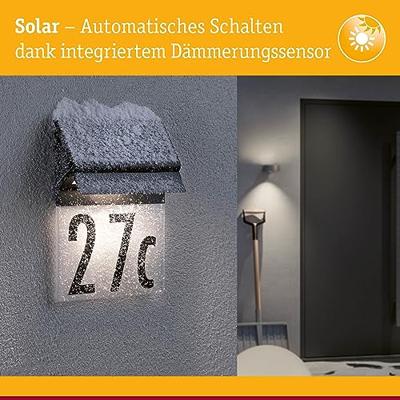 Paulmann 94694 Solar Housenumber Huisnummerlamp op zonne-energie Energielabel: G (A - G) Warmwit Zwart