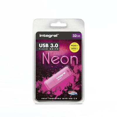 Integral Neon USB 3.0 stick, 32 GB, roze