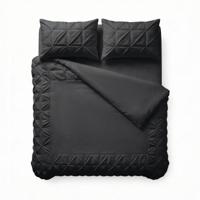 Sleeptime Border Pintuck Zwart 240 x 200/220 cm - thumbnail