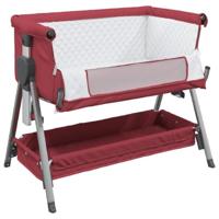 Babybox met matras linnen rood - thumbnail