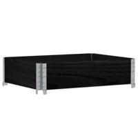Palletopzetrand 80x60 cm massief grenenhout zwart - thumbnail