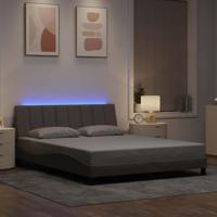 Bedframe zonder matras "Hanko" stof taupe 160x200 cm - thumbnail