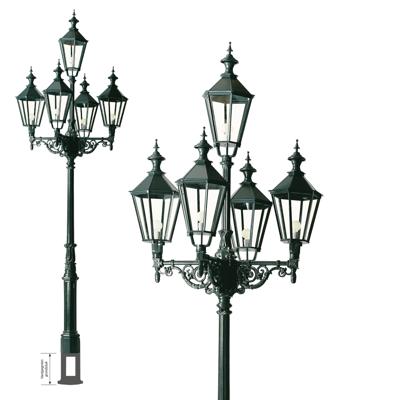 KS Verlichting Nostalgische lantaarnLondon 5-lichts - groen - 401