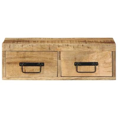 Tv-meubel wandmontage 60x30x19 cm massief ruw mangohout