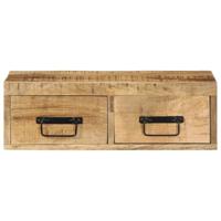 Tv-meubel wandmontage 60x30x19 cm massief ruw mangohout - thumbnail