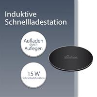 MediaRange MRMA118 oplader voor mobiele apparatuur Smartphone Zwart USB Draadloos opladen Snel oplad - thumbnail