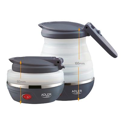 Waterkoker Adler AD 1279 Wit Zwart Plastic 750 W 0,6 L - thumbnail