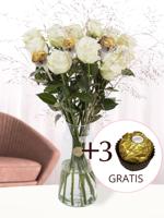 Kerstboeket wit-goud - thumbnail