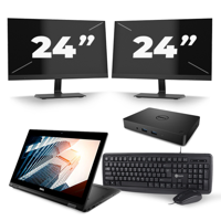 Dell Latitude 5289 - Intel Core i5-7e Generatie - 12 inch - 8GB RAM - 256GB SSD - Windows 11 + 2x 24 inch Monitor - thumbnail