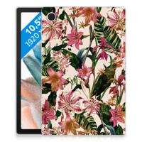 Samsung Galaxy Tab A8 2021/2022 | Siliconen hoesje | Flowers - thumbnail