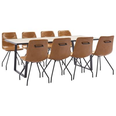 vidaXL 9-delige Eethoek kunstleer cognackleurig vidaXL 9-delige Eethoek kunstleer cognackleurig