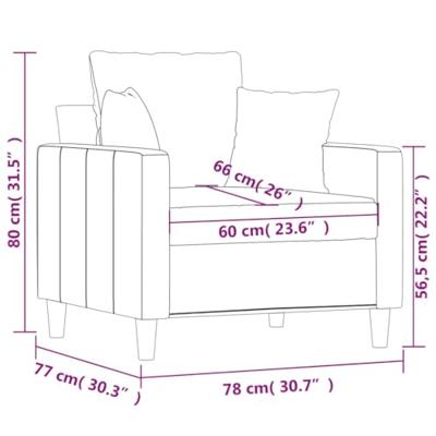 Fauteuil 60 cm fluweel blauw - thumbnail