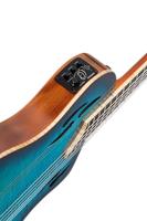 Ortega RTPDLX-FMA TourPlayer Series Deluxe Flame Maple Gloss Blue elektrisch-akoestische klassieke gitaar met gigbag - thumbnail
