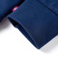 Kindertrui met egelprint 128 marineblauw - thumbnail