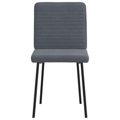 Eetkamerstoelen 6 st fluweel donkergrijs