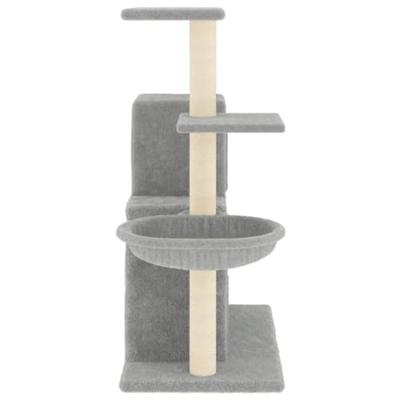 VidaXL Kattenmeubel met sisal krabpalen 83 cm lichtgrijs VidaXL Kattenmeubel met sisal krabpalen 83 cm lichtgrijs
