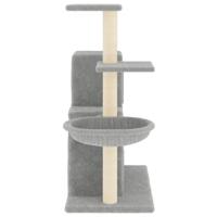 VidaXL Kattenmeubel met sisal krabpalen 83 cm lichtgrijs - thumbnail