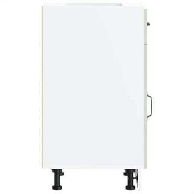 Keuken onderkast Kalmar bewerkt hout betongrijs